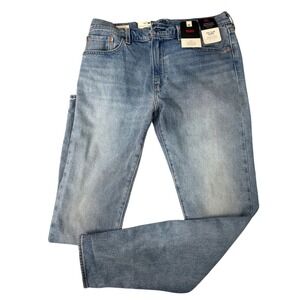 NWT Levis Premium 512 Slim Taper Jeans Men 33X34 Stretch Selvedge Light Wash